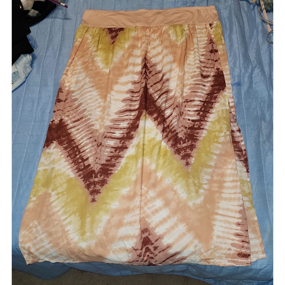 NEW Venus Stylish Tie-Dye Maxi Skirt Lightweight Colorful